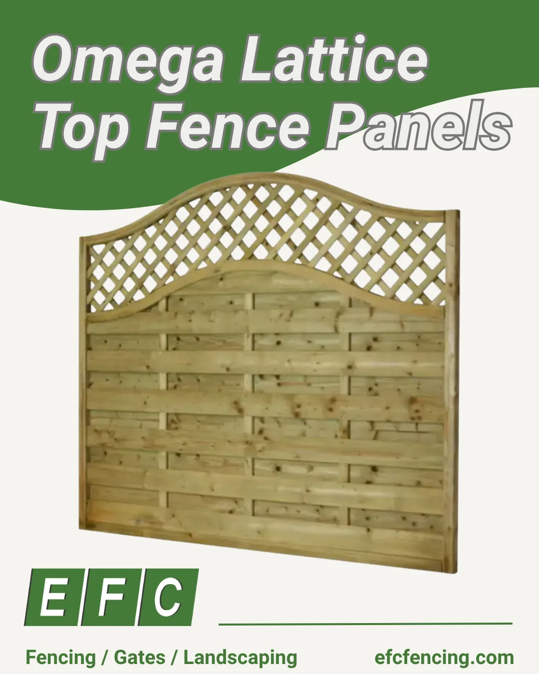 Omega lattice top fence panel
